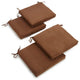 20"x21" Polyester Chair Cushion, Set of 4, Chocolate Brown