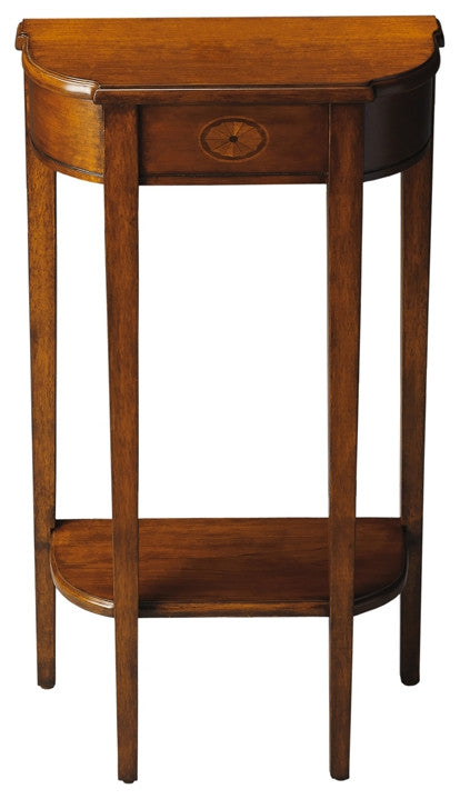 Butler Console Table, Olive Ash Burl