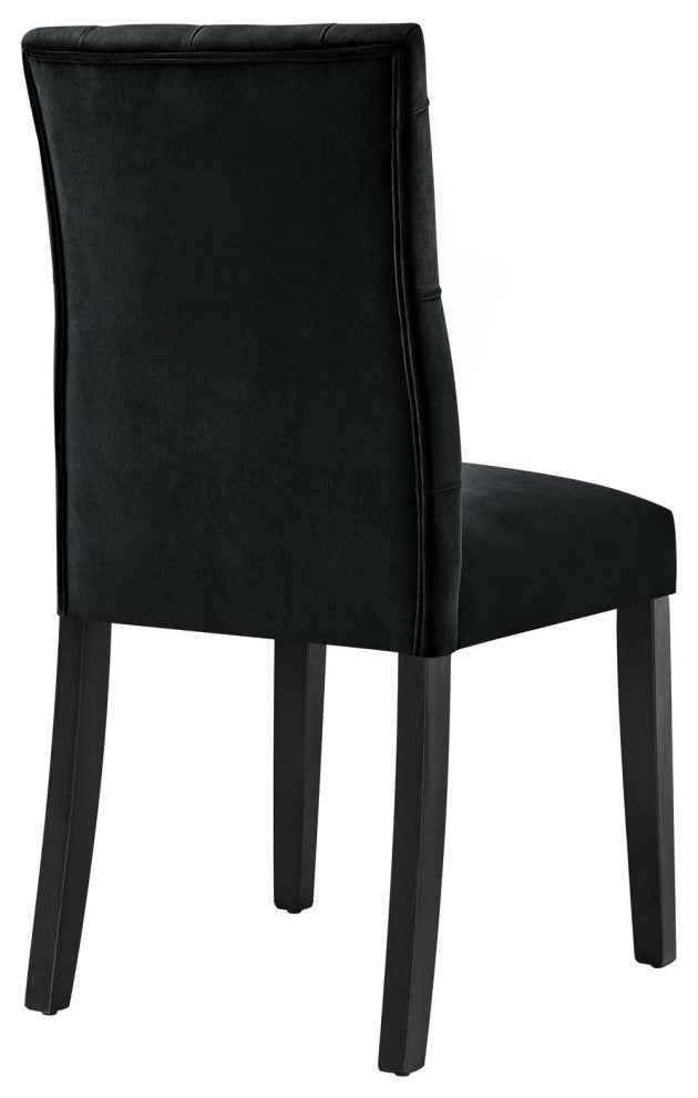 Duchess Performance Velvet Dining Chairs, Set of 2, Black