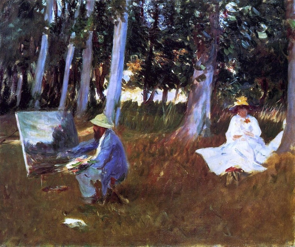 John Singer Sargent Claude Monet Painting by the Edge of the Woods Wall Decal