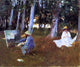 John Singer Sargent Claude Monet Painting by the Edge of the Woods Wall Decal