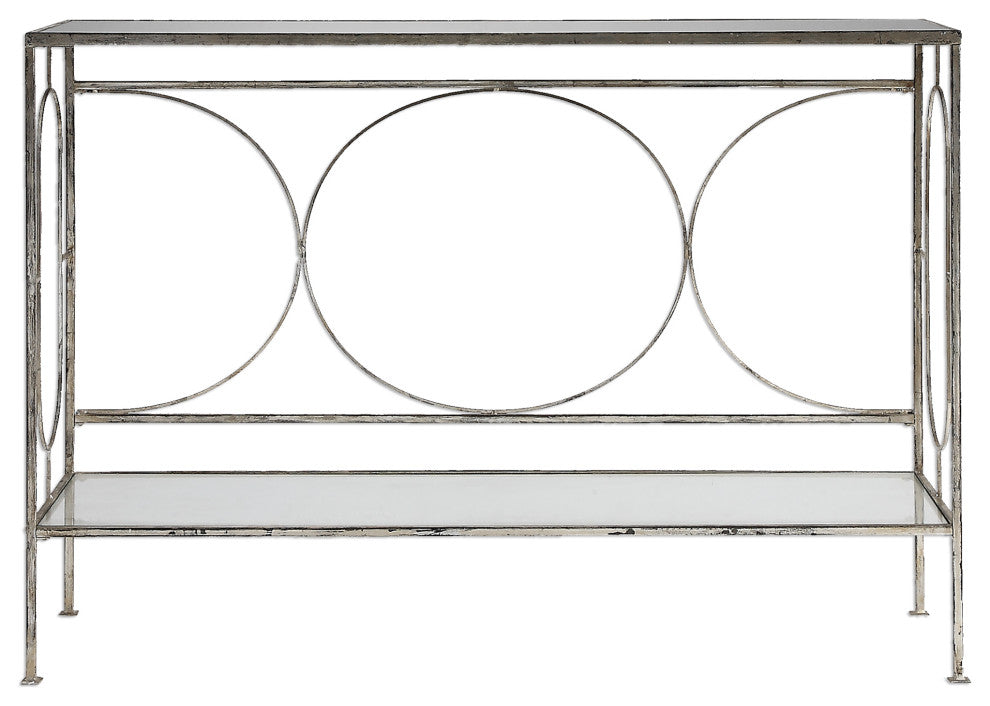 Uttermost - 24541 - Console Table - Luano - Antique Silver