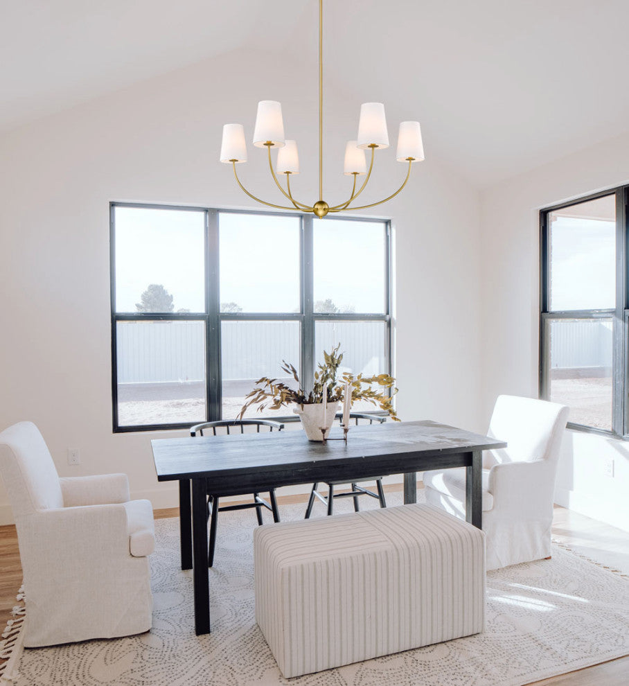 Z-Lite 3040-42 Shannon 6 Light 42"W Chandelier - Rubbed Brass