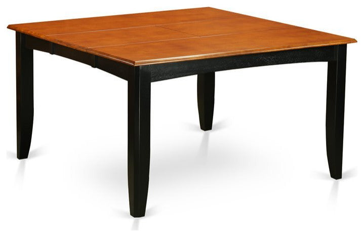 Cassidy Dining Table Set With Bench, Black and Cherry, 6 Pieces, Wood
