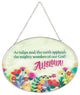 Oval Suncatcher, As Tulips Nod Floral, 9"