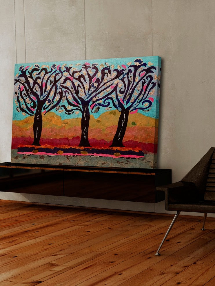 "Winter Scene 1" Painting Print on Canvas by Lisa Mee