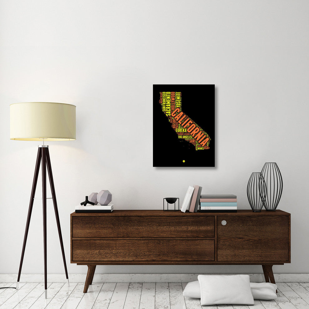 "California Word Cloud 1" Fine Art Print