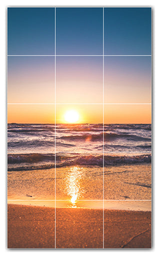 Sunset Ceramic Tile Wall Mural HZ500991-35XL. 36" x 60"