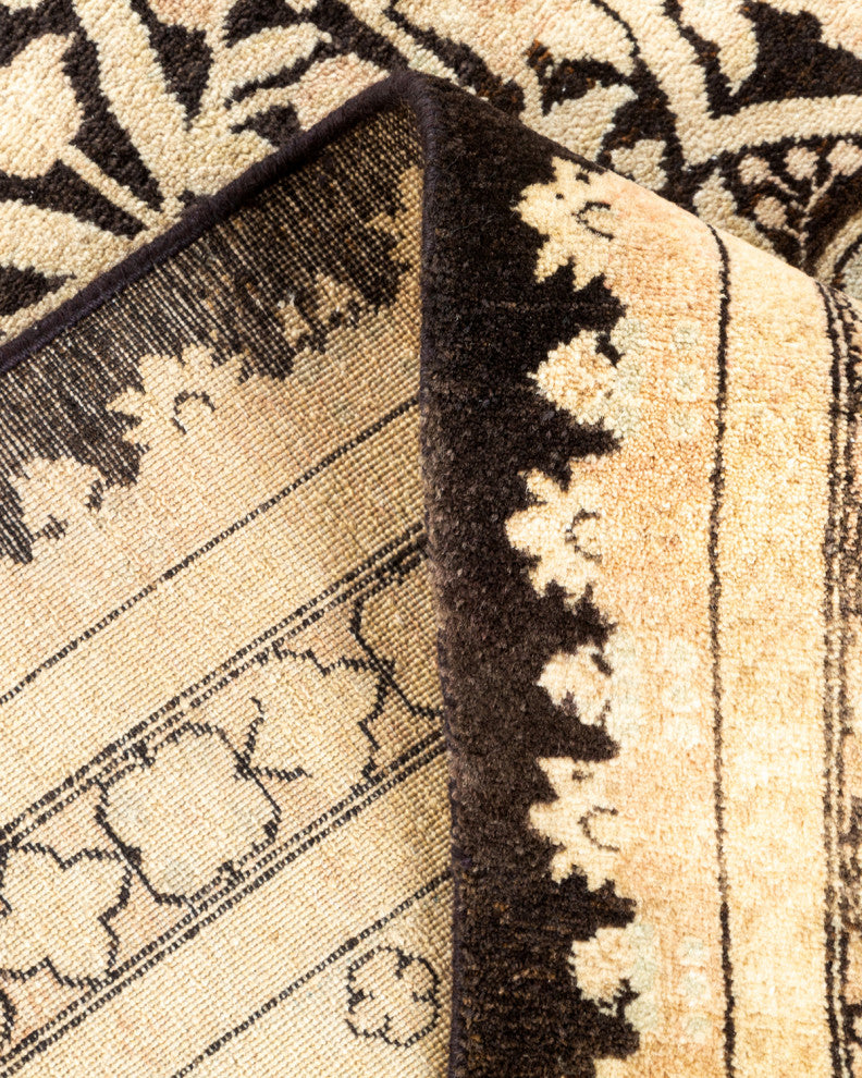 Pandey One-of-a-Kind Hand-Knotted Area Rug Black, 6'3"x9'2"