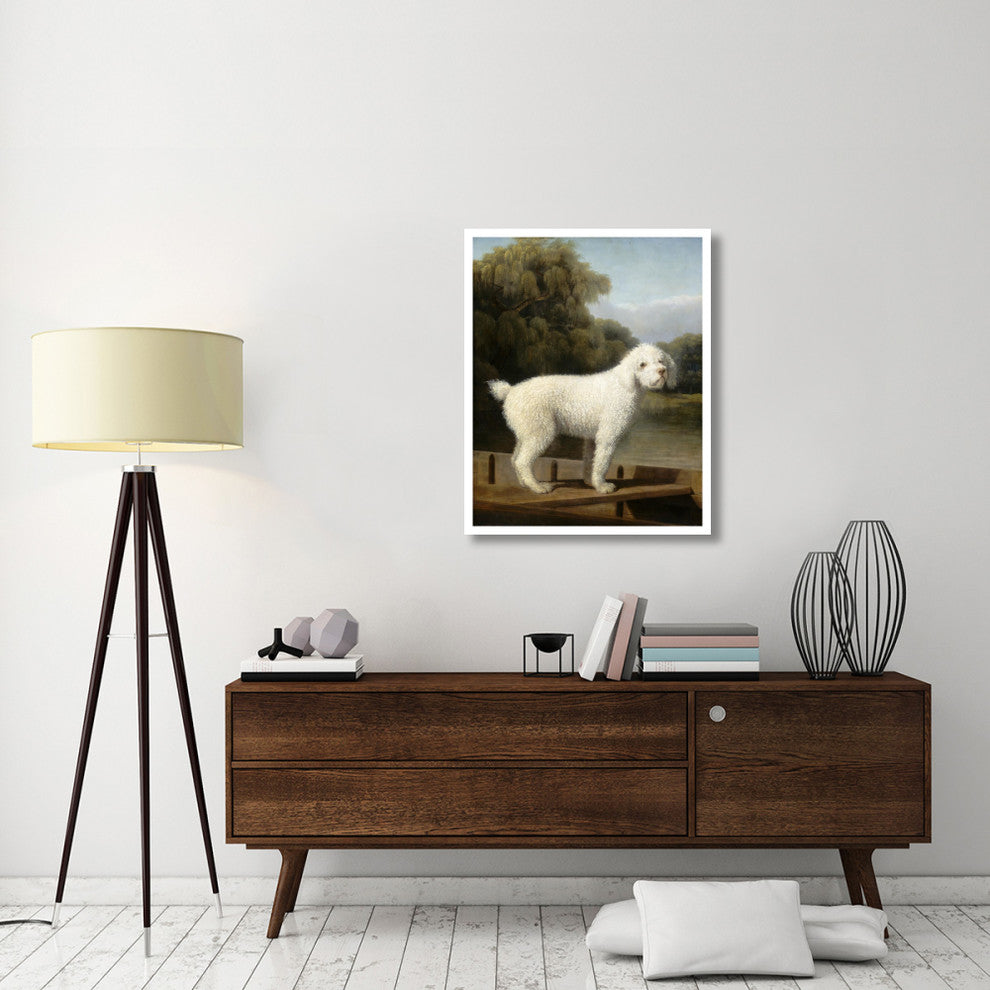 "White Poodle in a Punt, c. 1780" Digital Paper Print by George Stubbs, 30"x37"