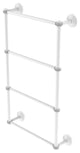 Que New 4-Tier 36" Ladder Towel Bar with Dotted Detail, Matte White