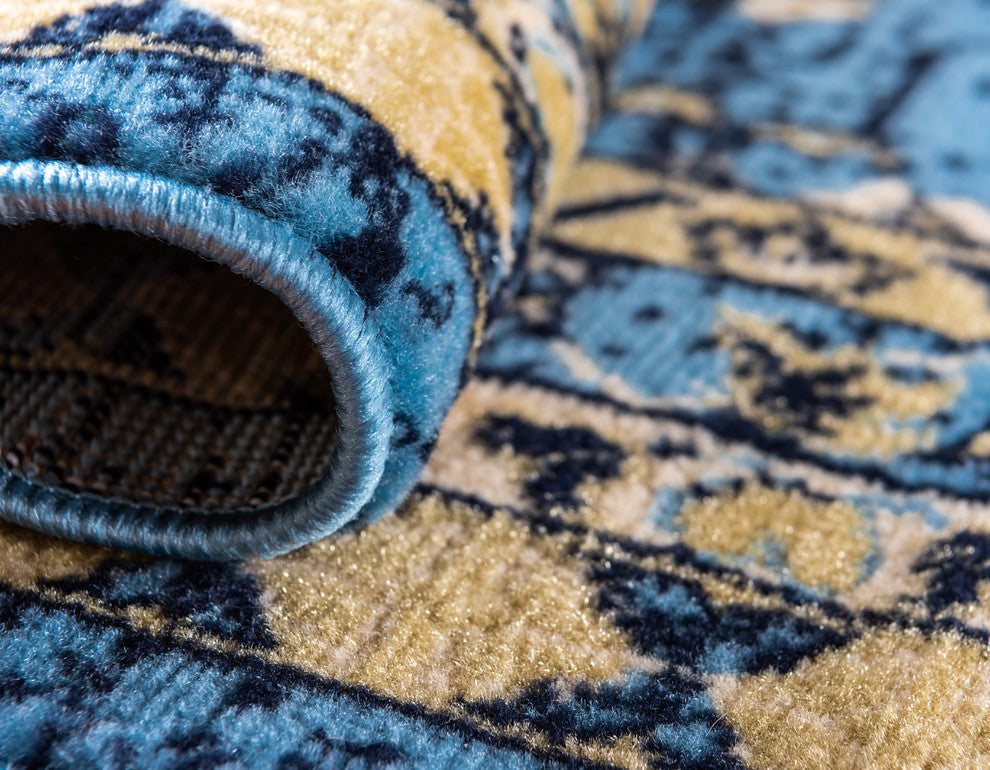 Unique Loom Light Blue Oasis Taftan 6'x9' Area Rug