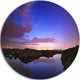 Stars And Clouds Reflection, Landscape Photo Disc Metal Artwork, 11"