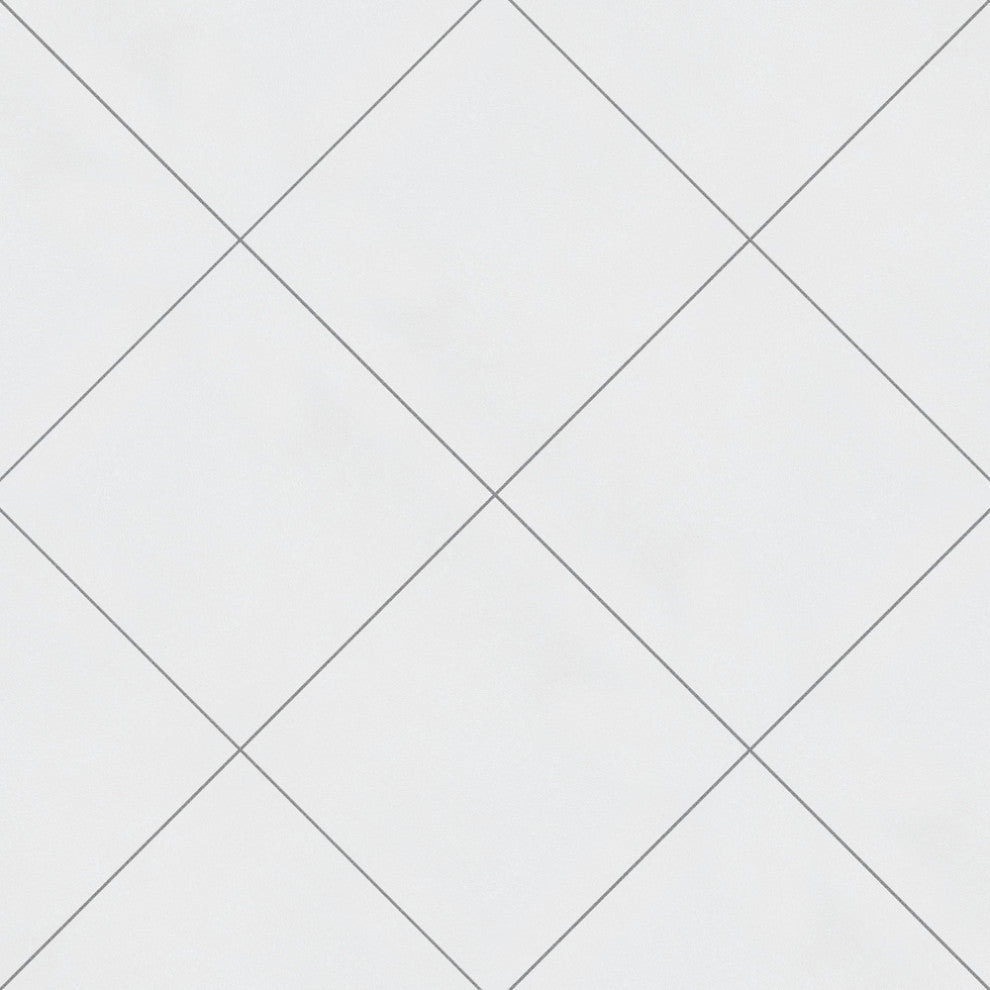 Twenties Ceramic Floor and Wall Tile, Plain White