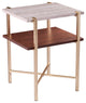 Altivo Square Faux Marble End Table With Storage