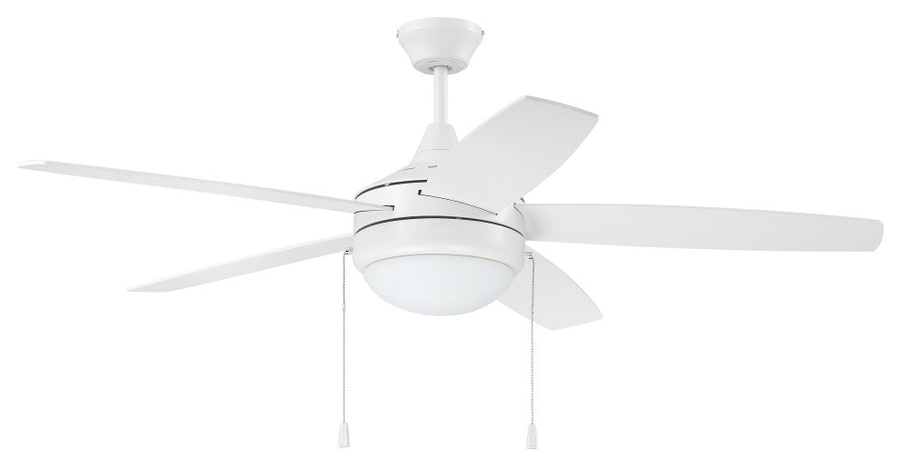 52" Phaze Energy Star 5, White With White Blades