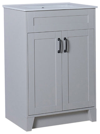 Dena Single-Sink Vanity, 24", Light Gray