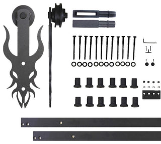 Sliding Barn Door Hardware Kit, Imperial Design, Single Door, 15'