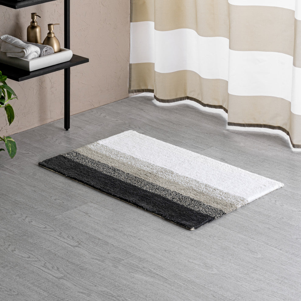 Avebury Cotton Bath Mat, Gray, 21x34