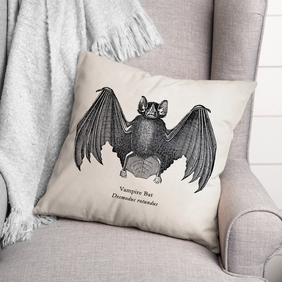 Scientific Bat 16x16 Throw Pillow