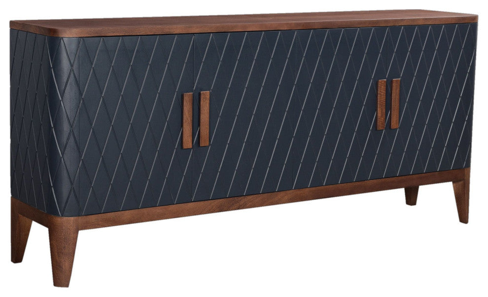Eden Sideboard, Navy Blue/Brown