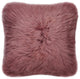 Eclectic Sheepskin Double-Sided Pillow, Marsala Red, 18"x18"