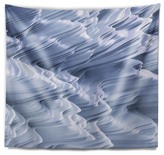 Snowy Hills 3D Texture Abstract Wall Tapestry, 92"x78"