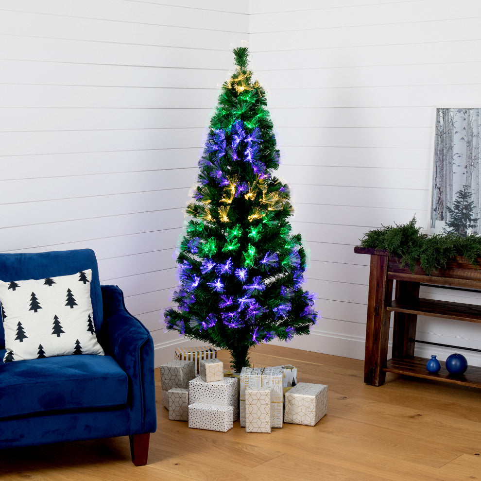 6ft. Pre-Lit Fiber Optic Artificial Christmas Tree
