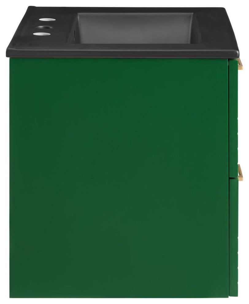 Daybreak 24" Bathroom Vanity, Green Black