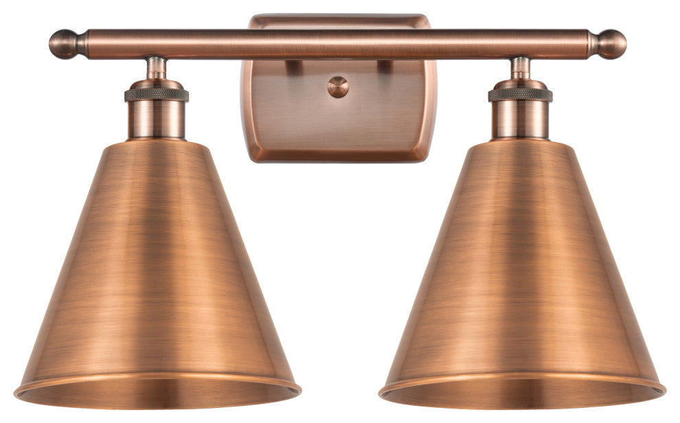 Ballston Cone Bath Vanity Light, Antique Copper, Antique Copper
