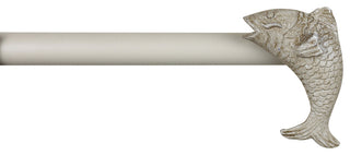 3/4" Adjustable Fish Curtain Rod, Cottage, 48"-84"