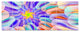 Multi Colored Stain Glass with Spirals, Floral Canvas Print, 83"x32", 7 Panels