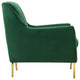 Winsome Channel Tufted Performance Velvet Armchair-Emerald