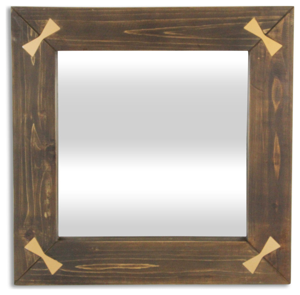 Beloitte Square Wood Accent Mirror