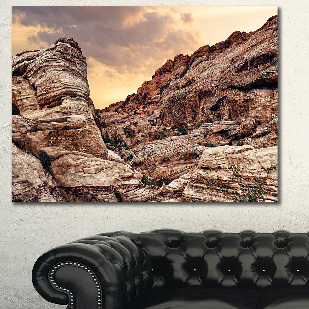 Scenic Red Rock Canyon in Nevada, Landscape Canvas Art Print, 40"x30"