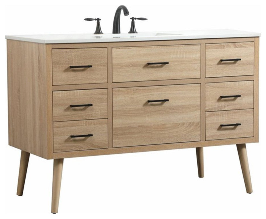 Elegant Decor VF41048MW 48" Single Bathroom Vanity, Mango Wood