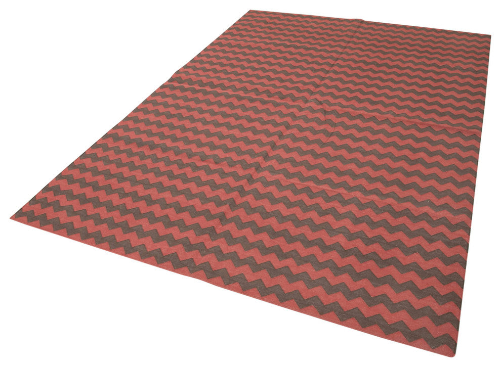 Rug N Carpet - Handmade Wool 6' 0'' x 8' 11'' Flatweave Dhurrie Kilim Rug