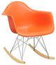 Paris Tower Modern Rocker Lounge Arm Chair, Orange