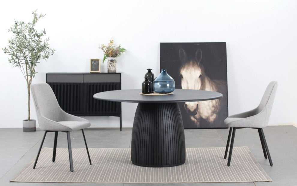 Modrest - Gillette Modern Gray Fabric Dining Chair Set of 2