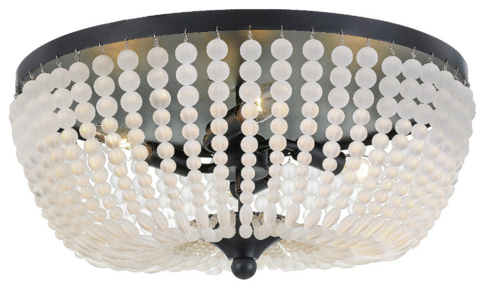 Crystorama 605-MK, 4-Light Ceiling Mount, Matte Black