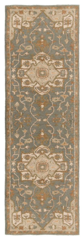 Surya Caesar CAE-1143 Traditional Area Rug, Medium Gray, 3' x 12' Runner
