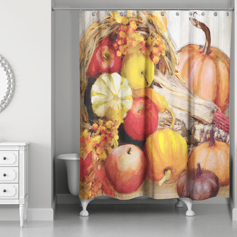 Fall Cornucopia 71x74 Shower Curtain