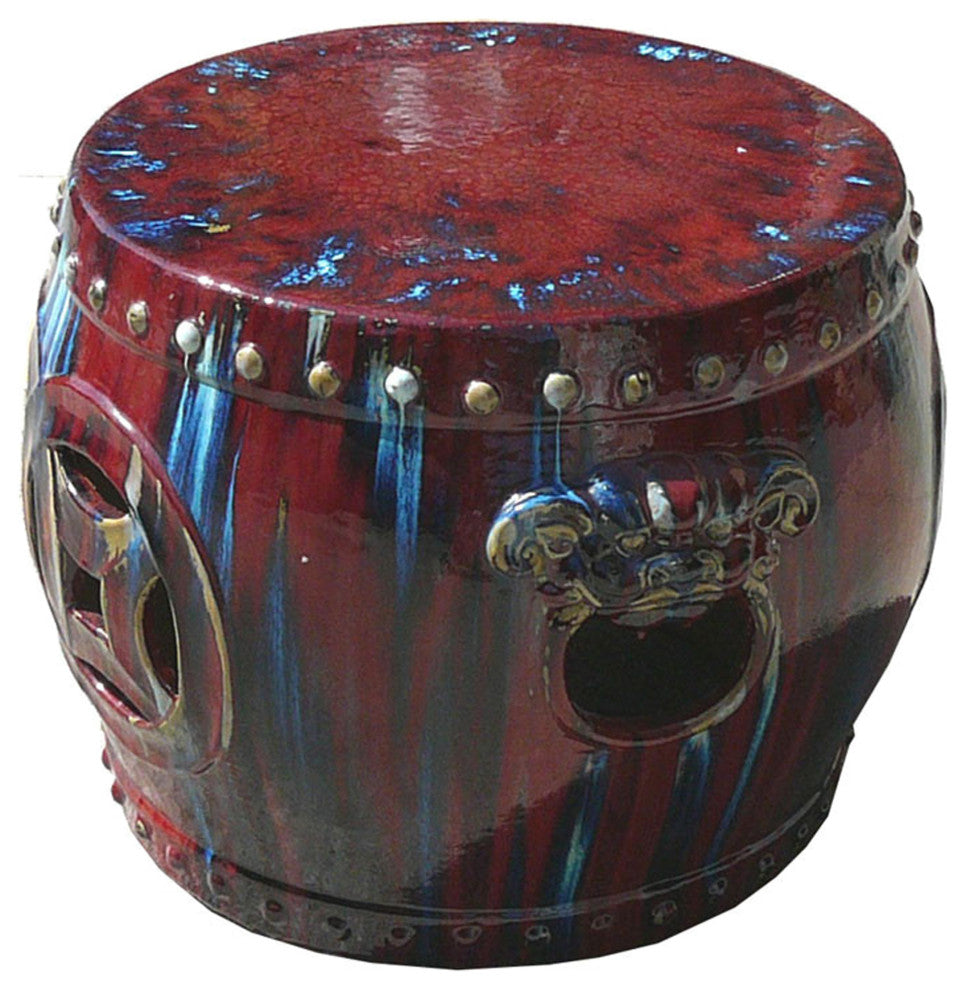 Out Door & In Door Chinese Red Clay Round Garden Tea Set - 5 Pieces Hwk2268