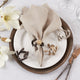 Twigs Design Napkin Rings (Set of 4), Gold