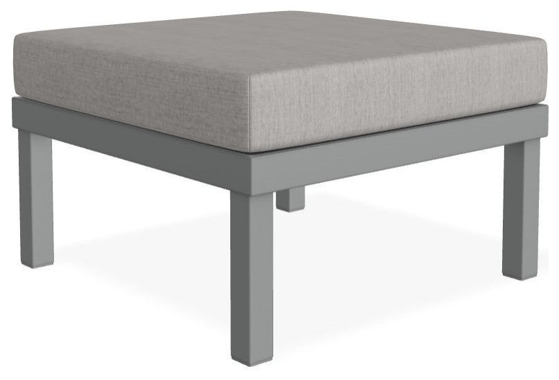 Larssen Cushion Deep Seating Outdoor Ottoman, Rain Graystone/Graphite