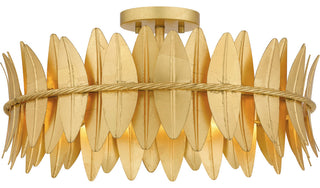 Quoizel LIZ1720 Liza 4 Light 21"W Semi-Flush Drum Ceiling Fixture - Gold Leaf