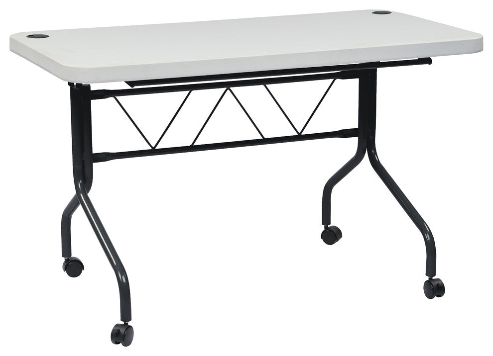 4' Resin Multi Purpose Flip Table With Locking Casters