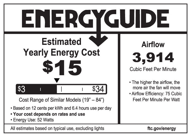 MinkaAire Wave 65 Wave 65" 3 Blade Indoor Ceiling Fan - Coal