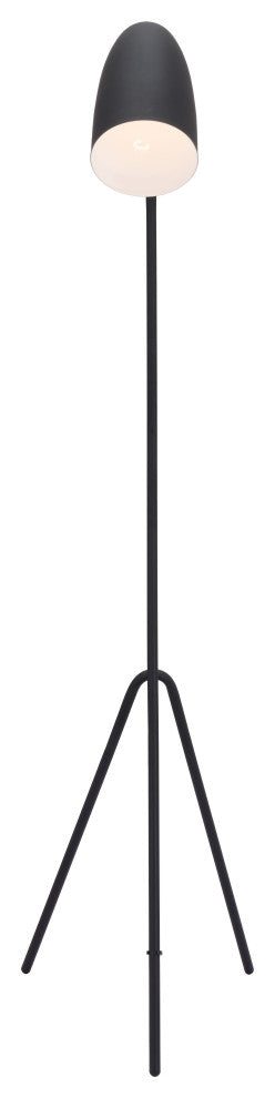 Matte Black Angled Tripod Floor Lamp