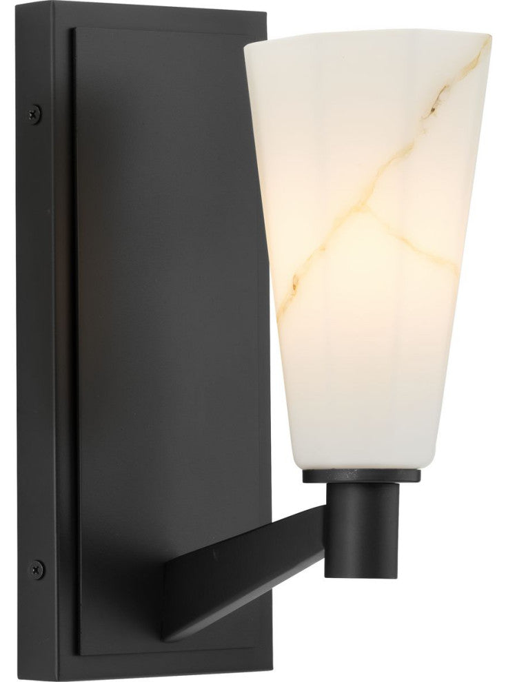 Tosca Collection One-Light Luxe Wall Bracket, Matte Black